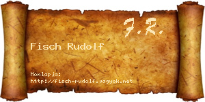Fisch Rudolf névjegykártya